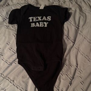 Rabbit Skins Texas Baby Black Bodysuit